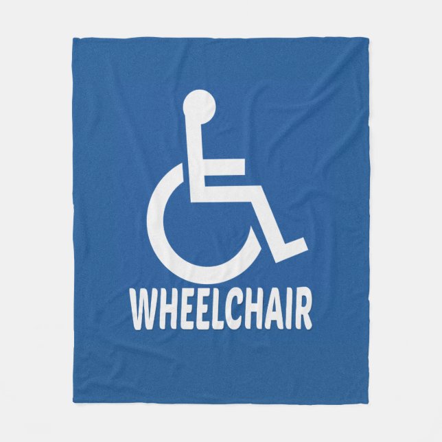 Handicapped Wheelchair Fleece Blanket (Front)