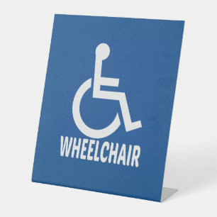 Handicapped Wheelchair Pedestal Sign