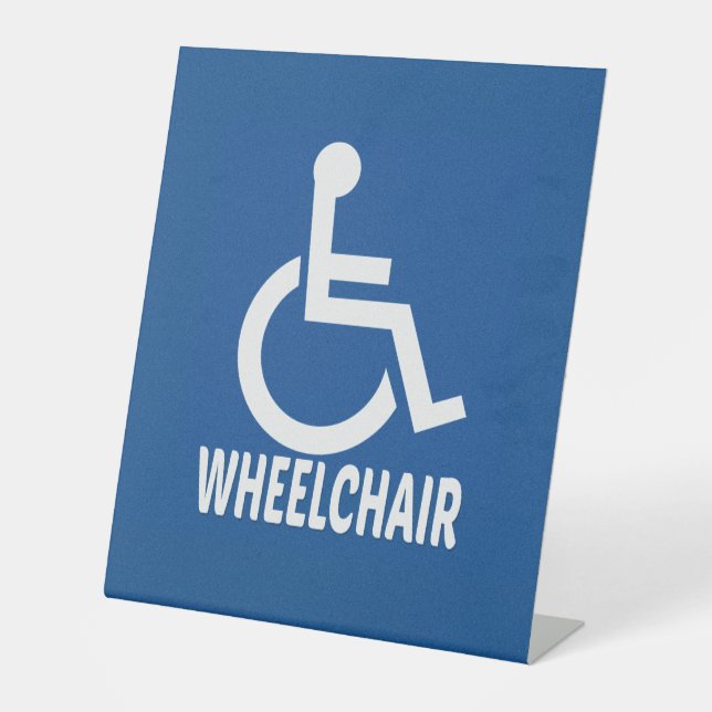 Handicapped Wheelchair Pedestal Sign (Front)