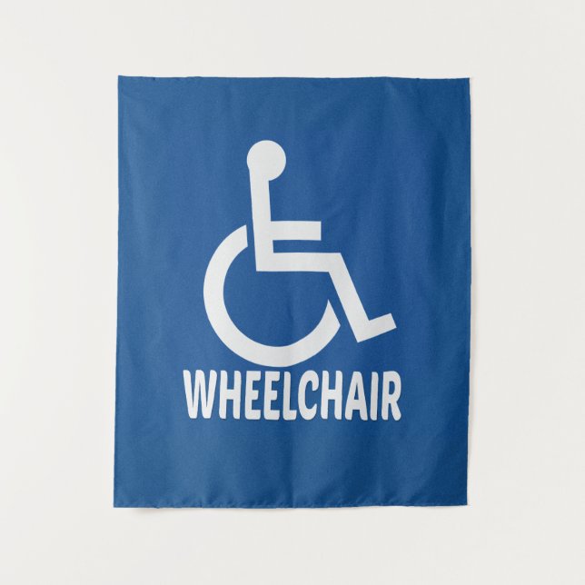 Handicapped Wheelchair Tapestry (Front)