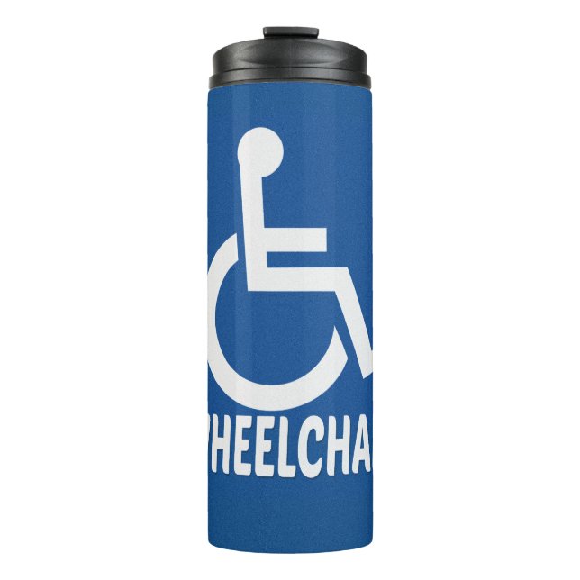 Handicapped Wheelchair Thermal Tumbler (Front)
