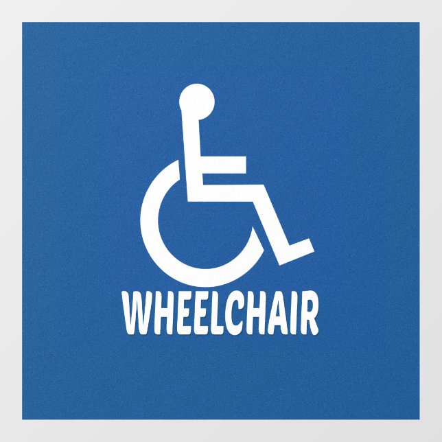 Handicapped Wheelchair Window Cling (Sheet)