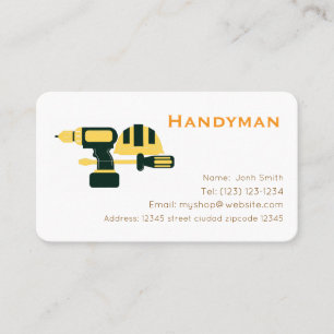 handiman services editable business card