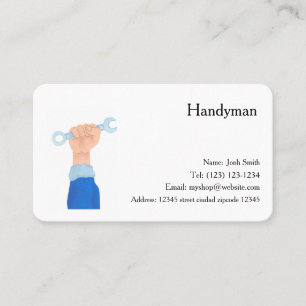 handiman services editable   business card