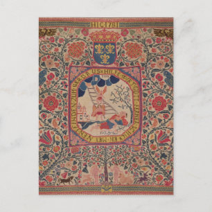 Handknitted carpet depicting Jacob's dream, Alsace Postcard