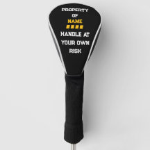 Handle At Your Own Risk Golf Head Cover
