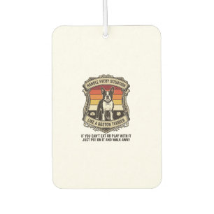 Handle Every Situation Boston Terrier Dog Sunset S Car Air Freshener