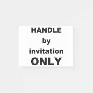 HANDLE invitation only Post-it Notes