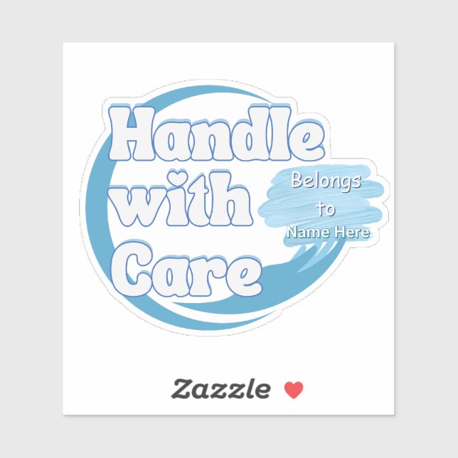 Handle With Care – Belongs to 'Name' Personalized (Sheet)