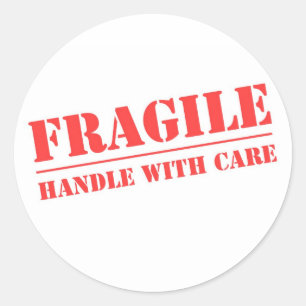Handle with Care Classic Round Sticker