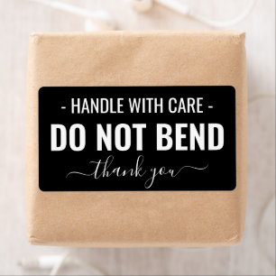 Handle with Care - Do Not Bend Black Shipping