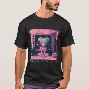 Handle with Care Pastel Goth Kawaii Anime Menhera  T-Shirt