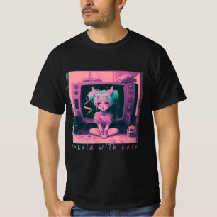 Handle with Care Pastel Goth Kawaii Anime Menhera T-Shirt