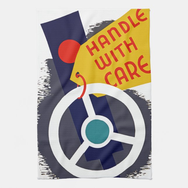 Handle With Care Tea Towel (Vertical)