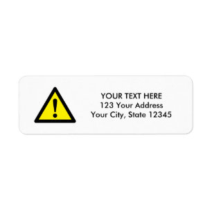 Handle with care yellow triangle caution sign