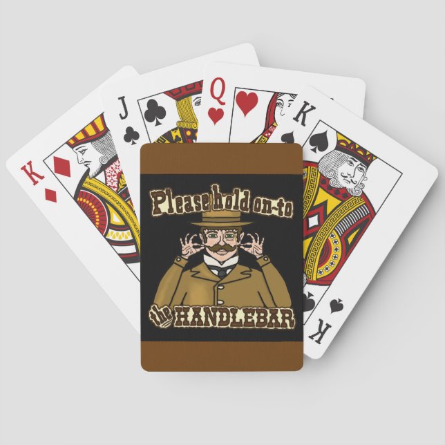 Handlebar Moustache Gentleman Playing Cards (Back)