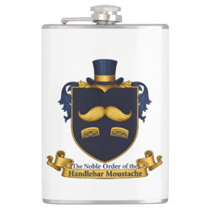 Handlebar Moustache Gentleman's Flask