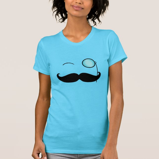 Handlebar Moustache & Monocle T-Shirt (Front)