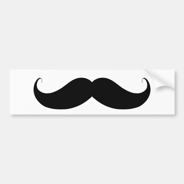 Handlebar Moustache / Moustache Bumper Sticker (Front)