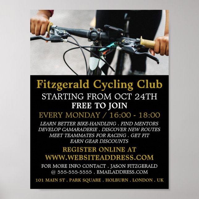 Handlebars, Cycling Club Advertising Poster (Front)