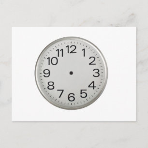 Handless clock postcard