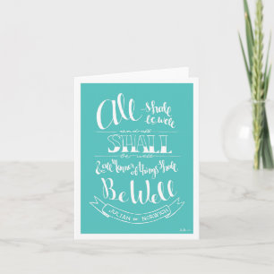 Handlettered "All Shall Be Well" - Notecard