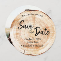Handlettering Custom Photo Wood Grain Wedding