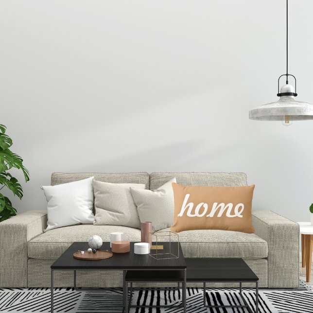 Handlettering Home Cosy Colours Lumbar Cushion (Creator Uploaded)