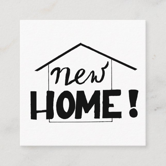 Handlettering New address card (Front)