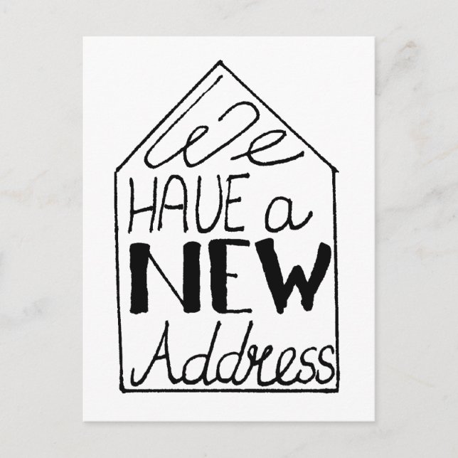 Handlettering New address card (Front)