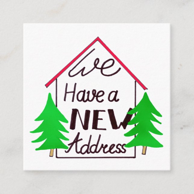 Handlettering New address christmas card (Front)