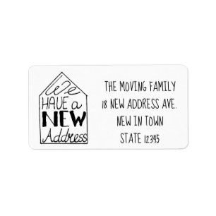 Handlettering New address label