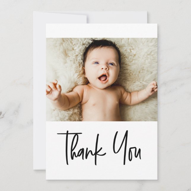 Handlettering Thank you Custom Baby Shower Photo (Front)