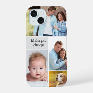 Handlettering We love you Mummy Photo collage iPhone 15 Case