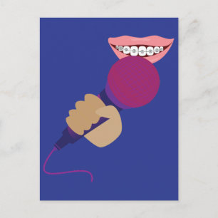 Handling Microphone Postcard