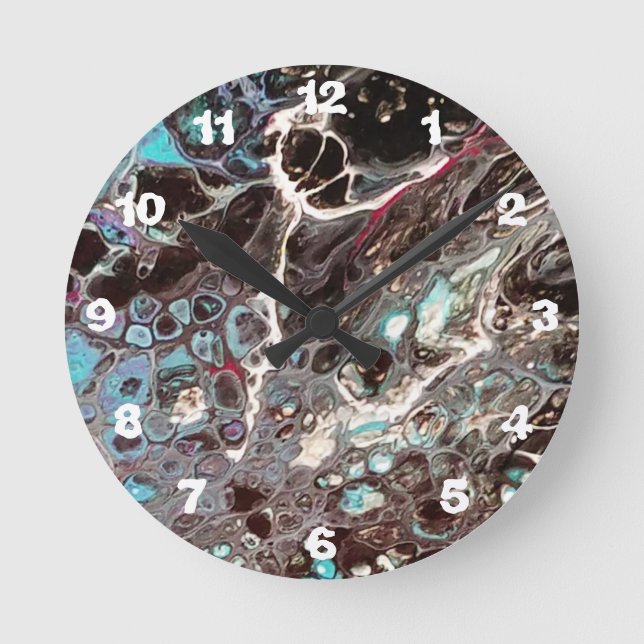 Handmade abstract painting - Kook Art - Wall Clock (Front)