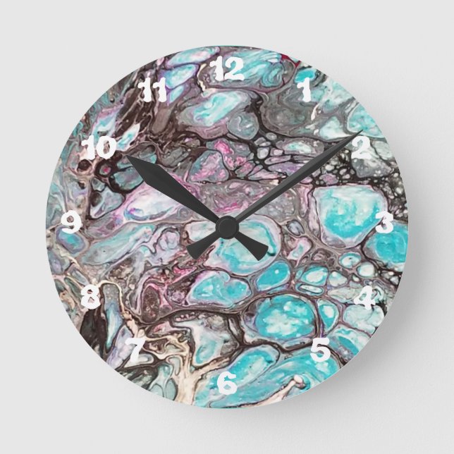 Handmade abstract painting - Kook Art - Wall Clock (Front)