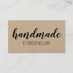 Handmade Artisan Craft Typography Business Card