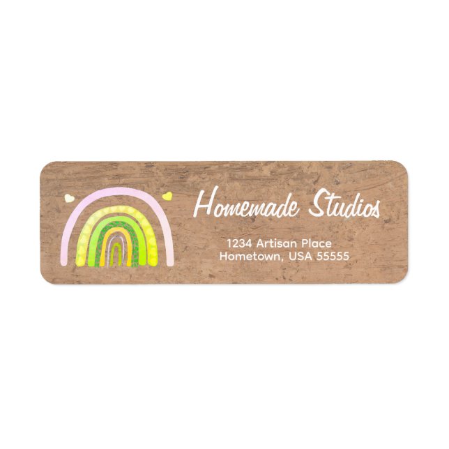 Handmade Artisan Rainbow Woodgrain  (Front)
