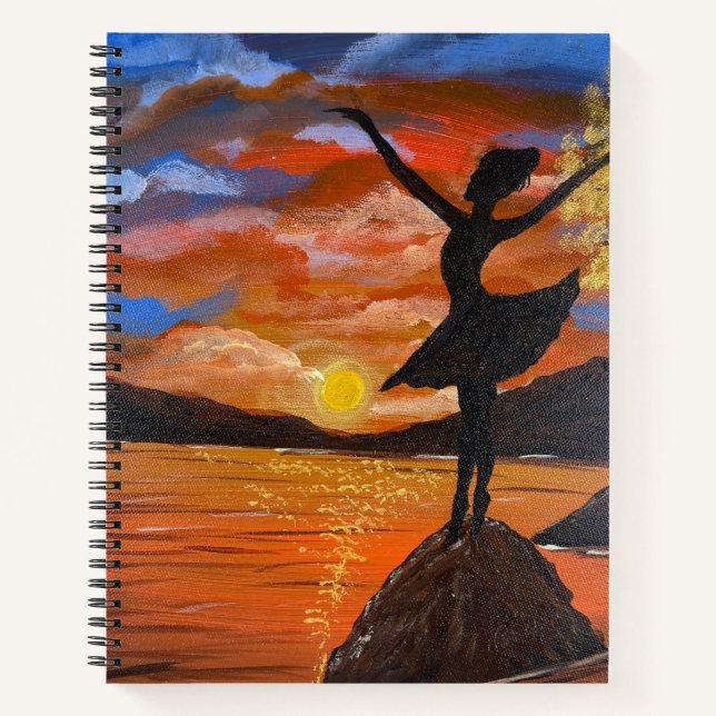 Handmade artwork / Dancing with sunso Notebook (Front)