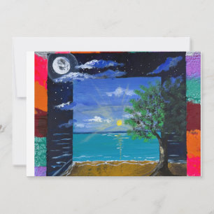Handmade artwork - Day and Night Invitation