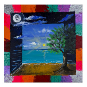 Handmade artwork - Day and Night Poster