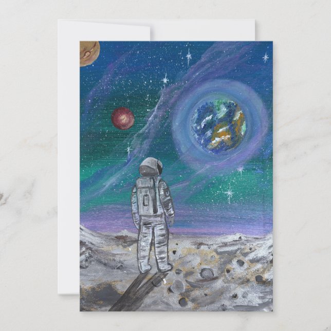 Handmade artwork- Earth view  Invitation (Front)