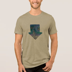 Handmade artwork- Earth view Tri-Blend Shirt