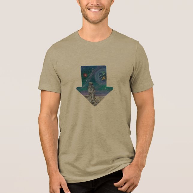 Handmade artwork- Earth view  Tri-Blend Shirt (Front)
