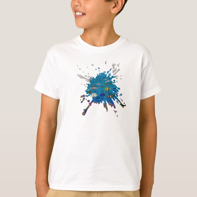 Handmade artwork- ocean depths  T-Shirt (Front)