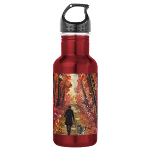 Handmade artwork- Orange forest  532 Ml Water Bottle