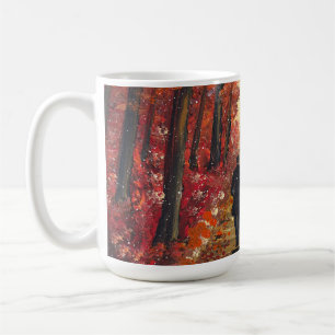 Handmade artwork- Orange forest Coffee Mug