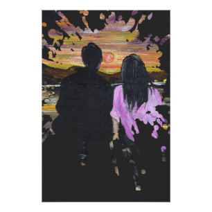 Handmade Artwork – Sunset Together Poster