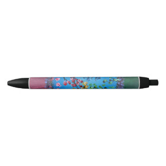 Handmade artwork-    The Flower Wheel Black Ink Pen